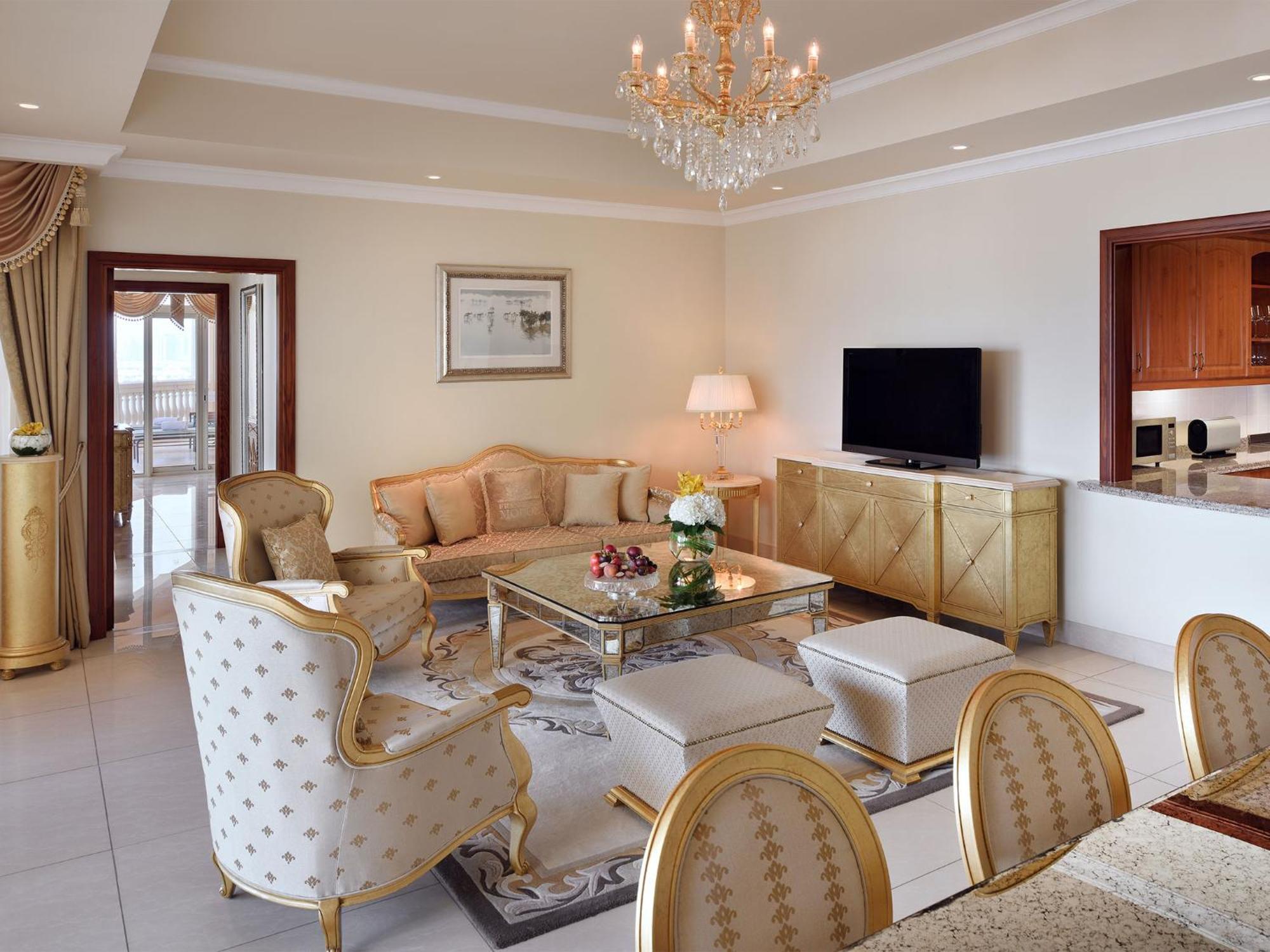 Kempinski Hotel & Residences Palm Jumeirah Dubai Buitenkant foto Living room