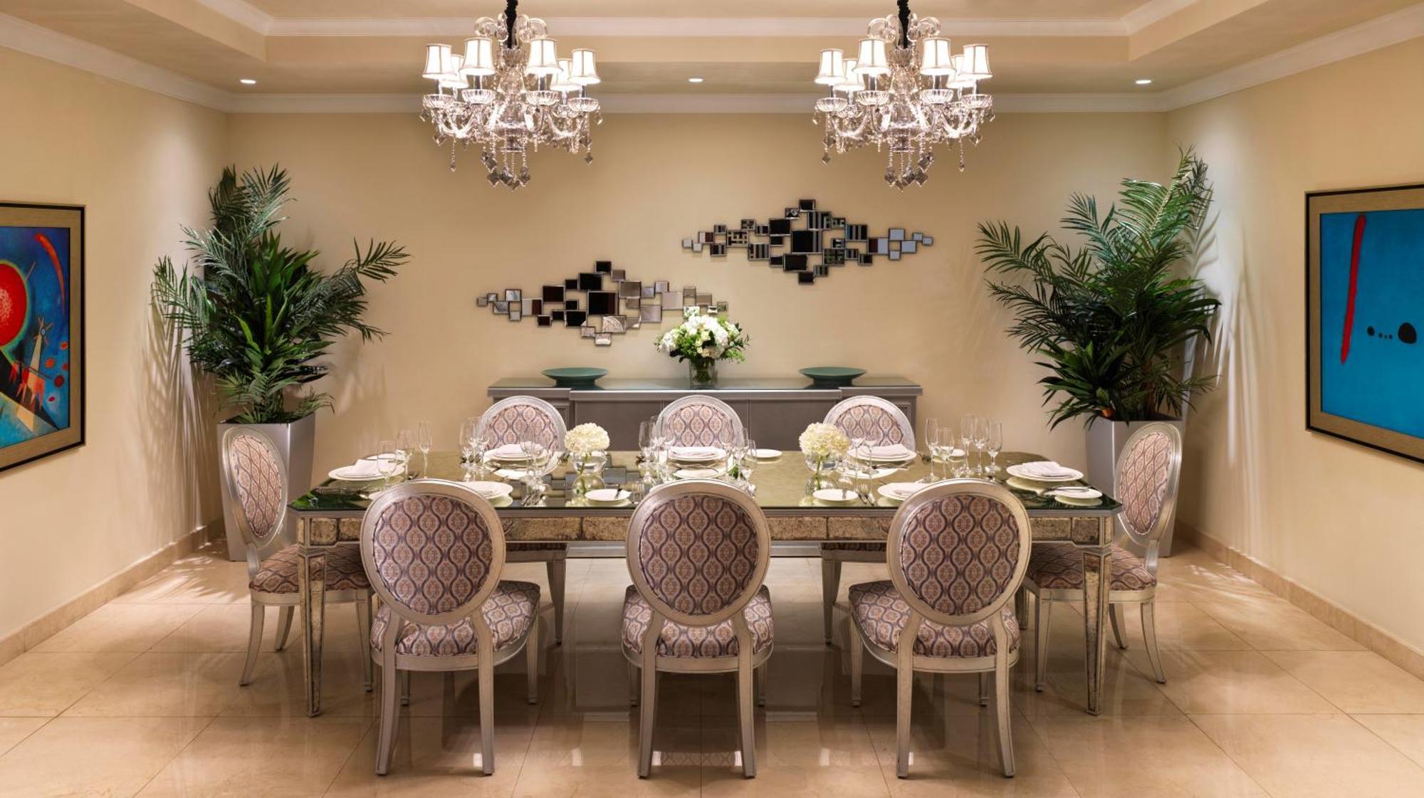Kempinski Hotel & Residences Palm Jumeirah Dubai Buitenkant foto A dining room
